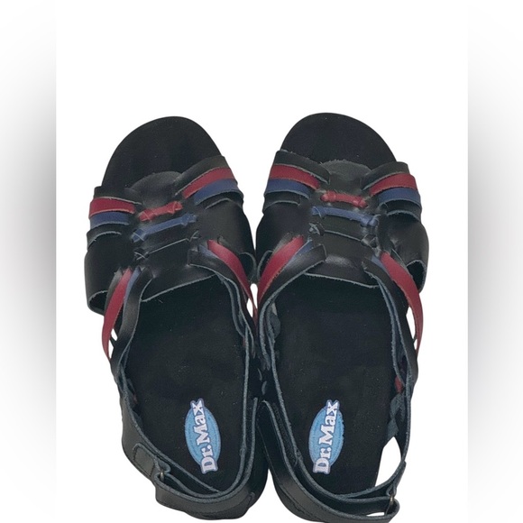 Women’s Dr. Max Woven Slip Back Slip-On Leather Sandals: 8 Wide - Picture 4 of 7